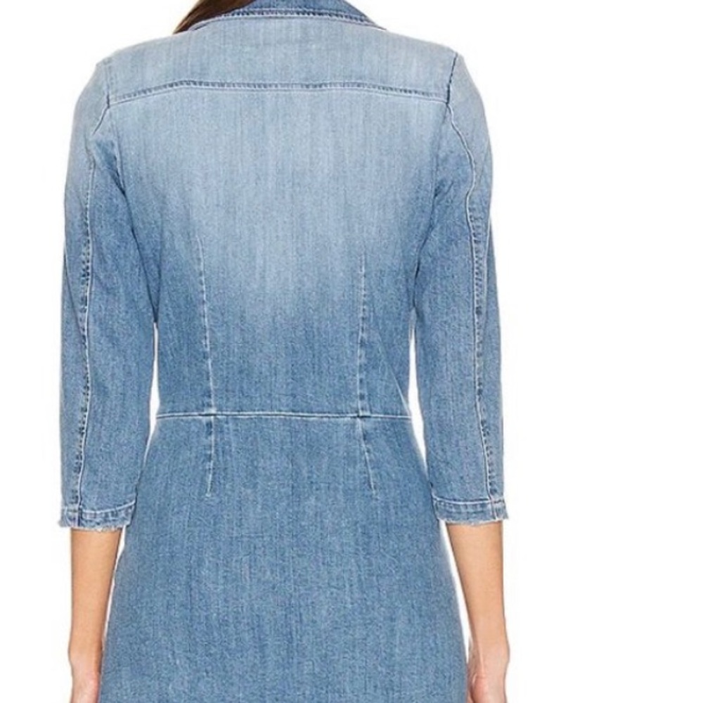 NWT retrofete Willa Mini Dress in Light Wash Denim Jean Long Sleeve XS extra sma - Picture 7 of 10